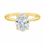 Oval Cut Lab‑Grown Diamond Solitaire Engagement Ring