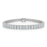 Lab Grown Emerald Cut Diamond Tennis Bracelet