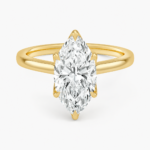 Marquise Cut Lab‑Grown Diamond Solitaire Engagement Ring