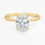 Oval Cut Lab‑Grown Diamond Solitaire Engagement Ring