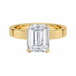 Lab Grown Emerald Cut Diamond Solitaire Ring