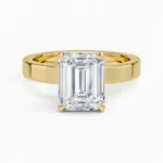 Lab Grown Emerald Cut Diamond Solitaire Ring